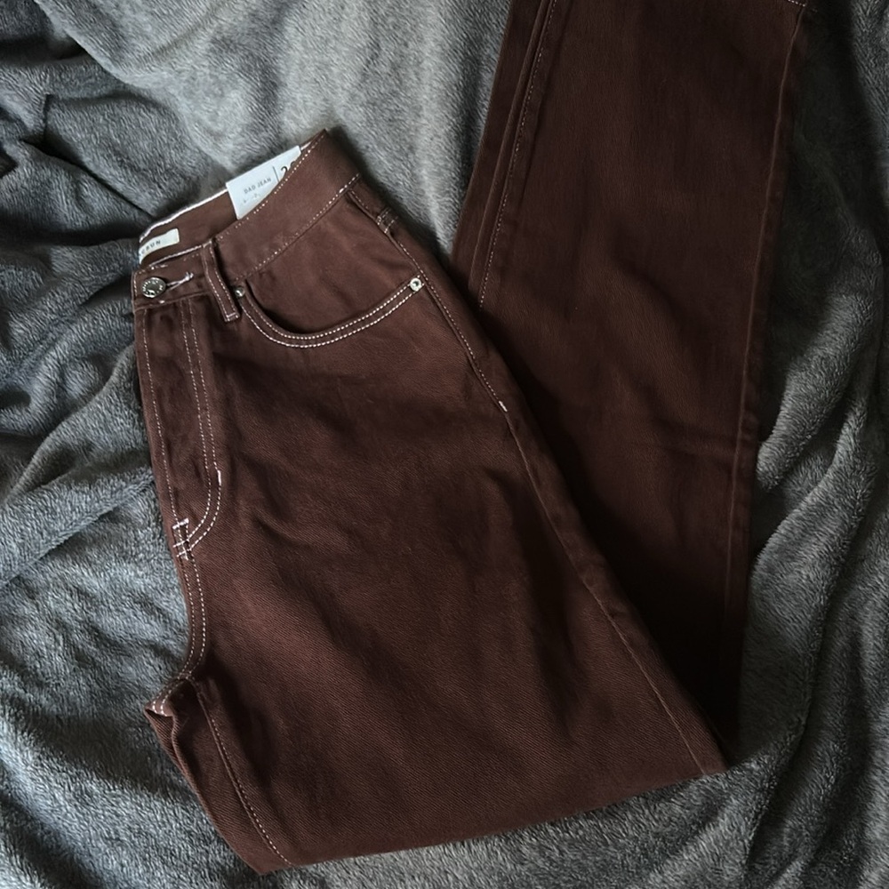 Brown dad jeans, size 26, regular